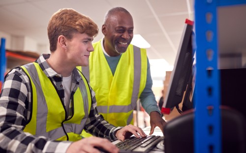 Young people smiling